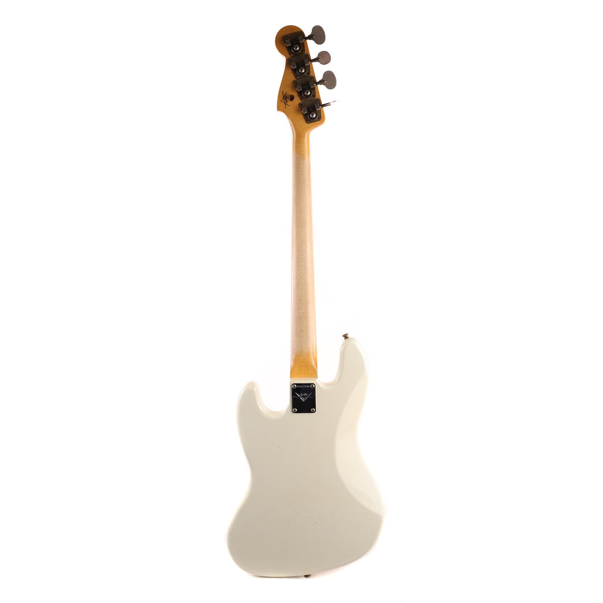 Fender Custom Shop 1966 Jazz Bass Journeyman Relic Aged Olympic White — 3