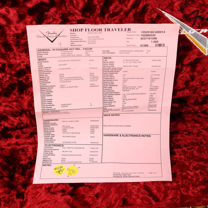 Fender Custom Shop '50 Esquire Heavy Relic Faded Aged Copper