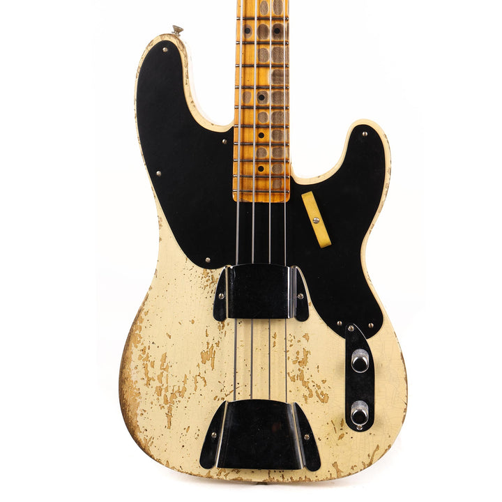 Fender Custom 1951 Precision Bass Relic Super Heavy Relic Aged Vintage White