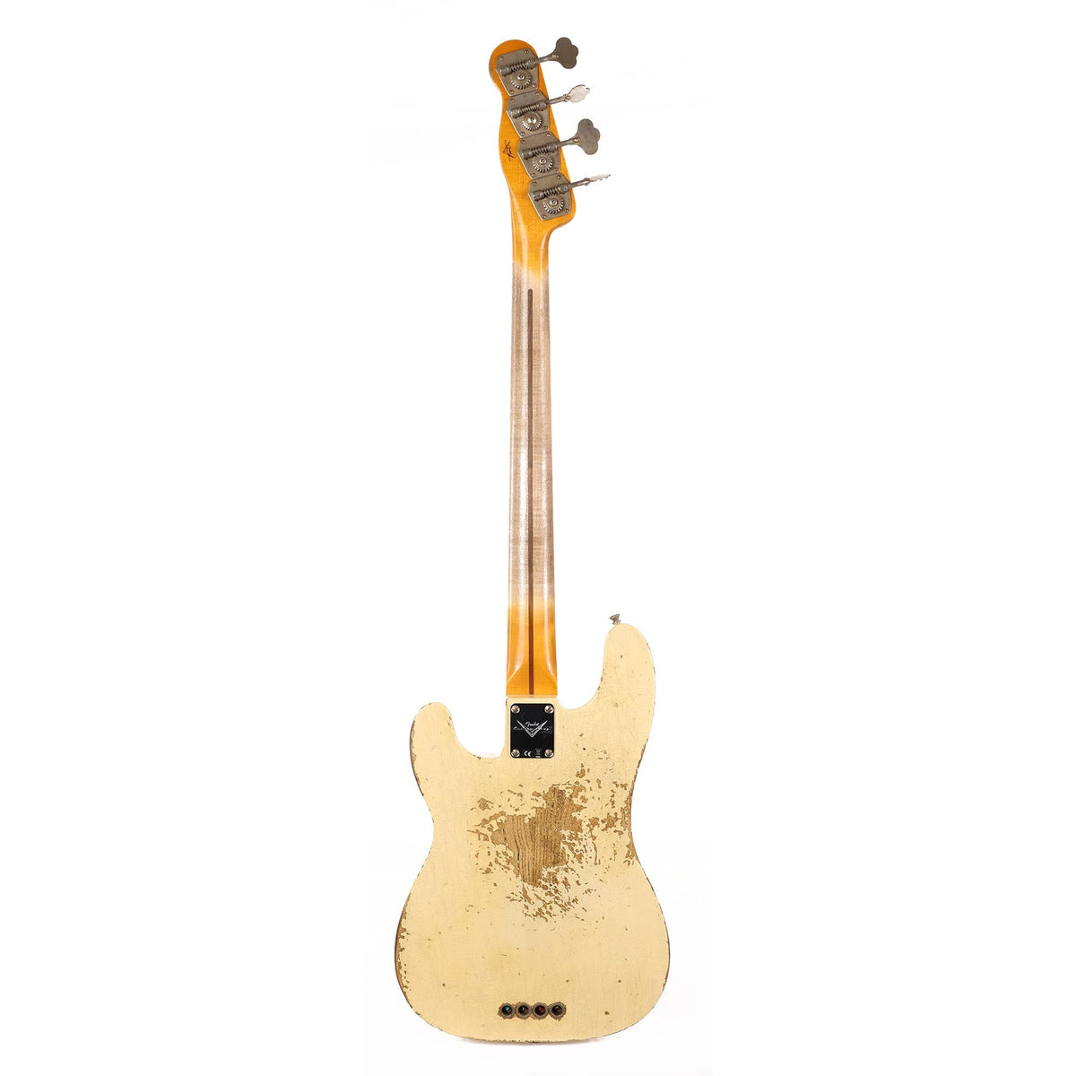 Fender Custom 1951 Precision Bass Relic Super Heavy Relic Aged Vintage White — 3