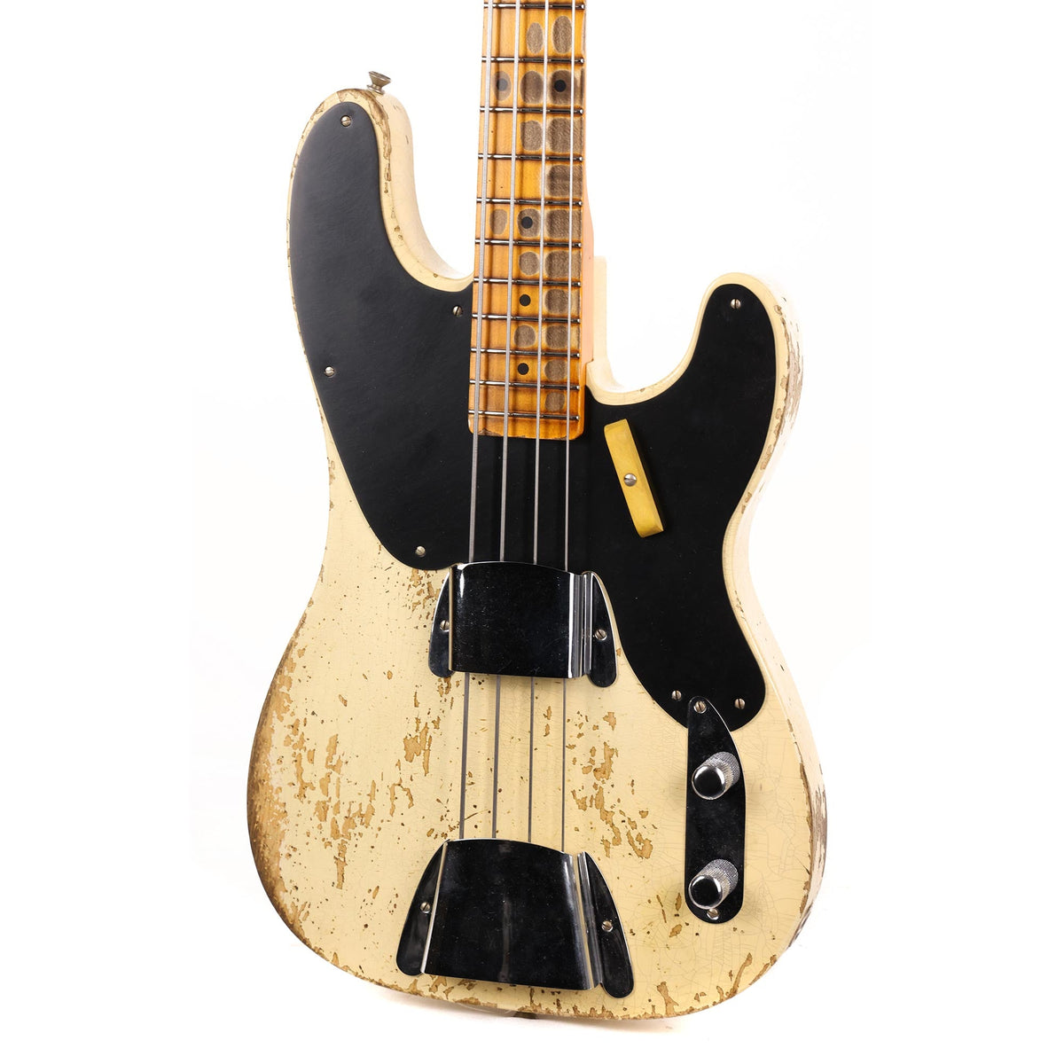 Fender Custom 1951 Precision Bass Relic Super Heavy Relic Aged Vintage White — 6