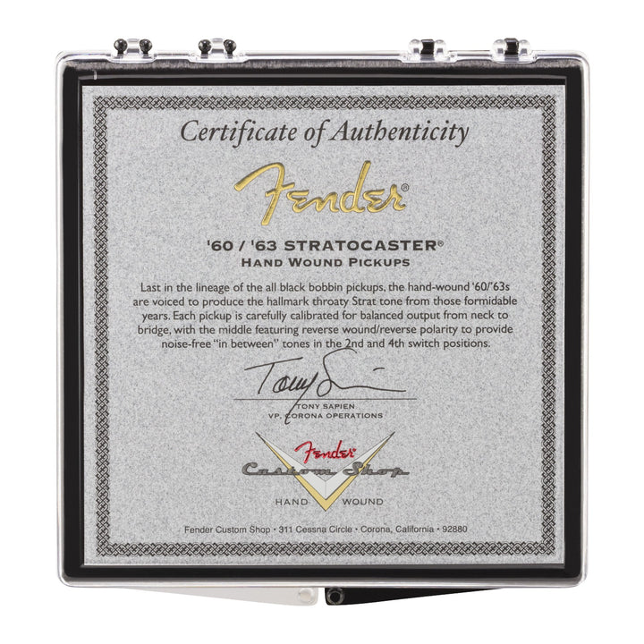 Fender Custom Shop Hand-Wound ’60/’63 Strat Pickup Set