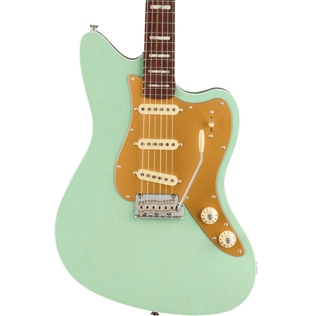 Fender Parallel Universe Volume II Strat Jazz Deluxe Transparent Faded Seafoam Green — 1