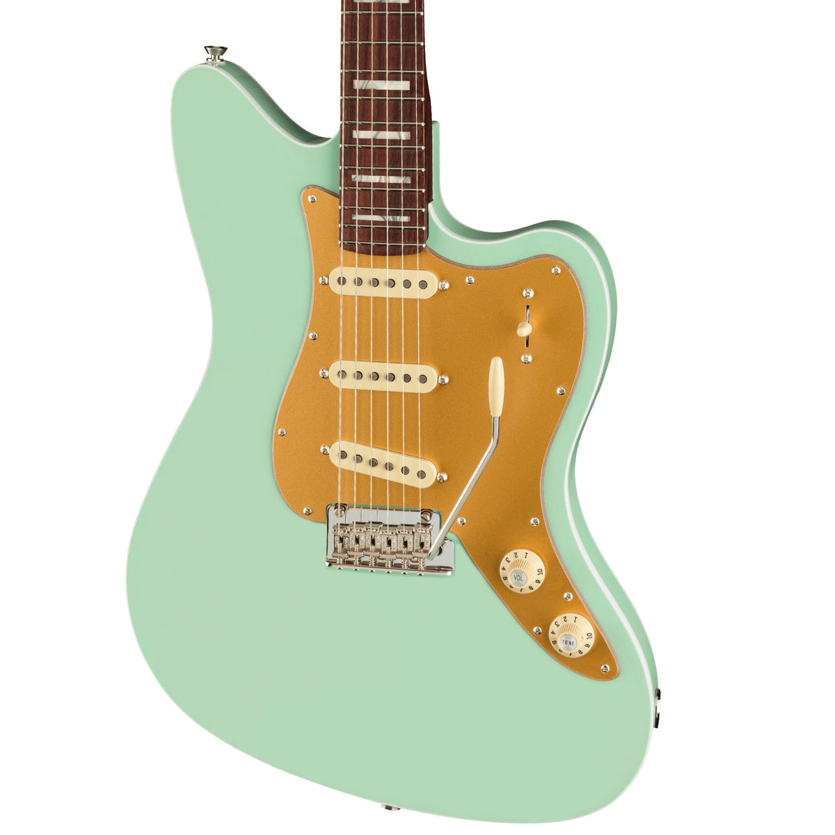 Fender Parallel Universe Volume II Strat Jazz Deluxe Transparent Faded Seafoam Green — 6