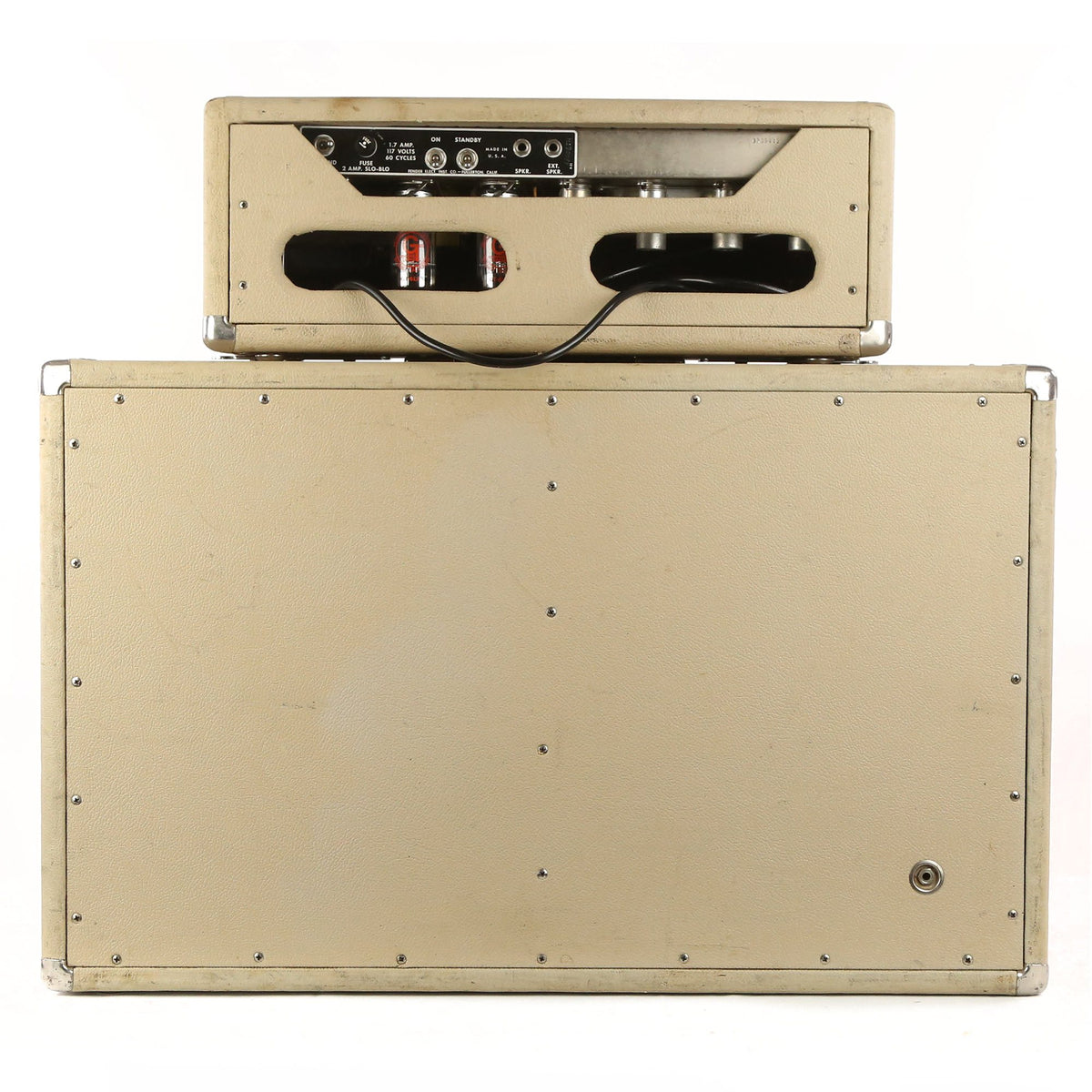 1964 Fender Bassman Head and 2x12 Cabinet — 3