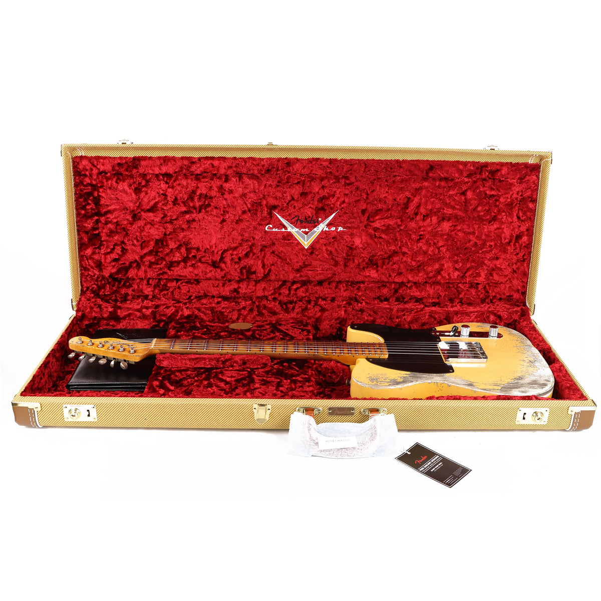 Fender Custom Shop Limited Edition 50s Pine Esquire Super Heavy Relic Aged Nocaster Blonde — 12