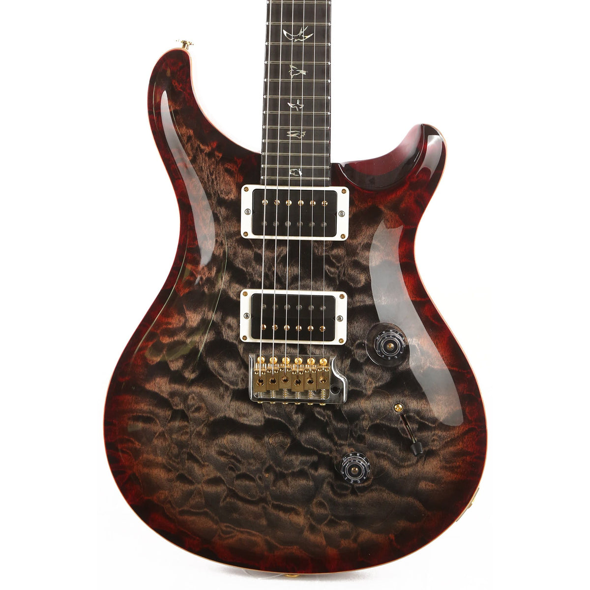 PRS Custom 24 Wood Library Artist Grade Quilt Maple Charcoal Cherry Burst 2019 — 1