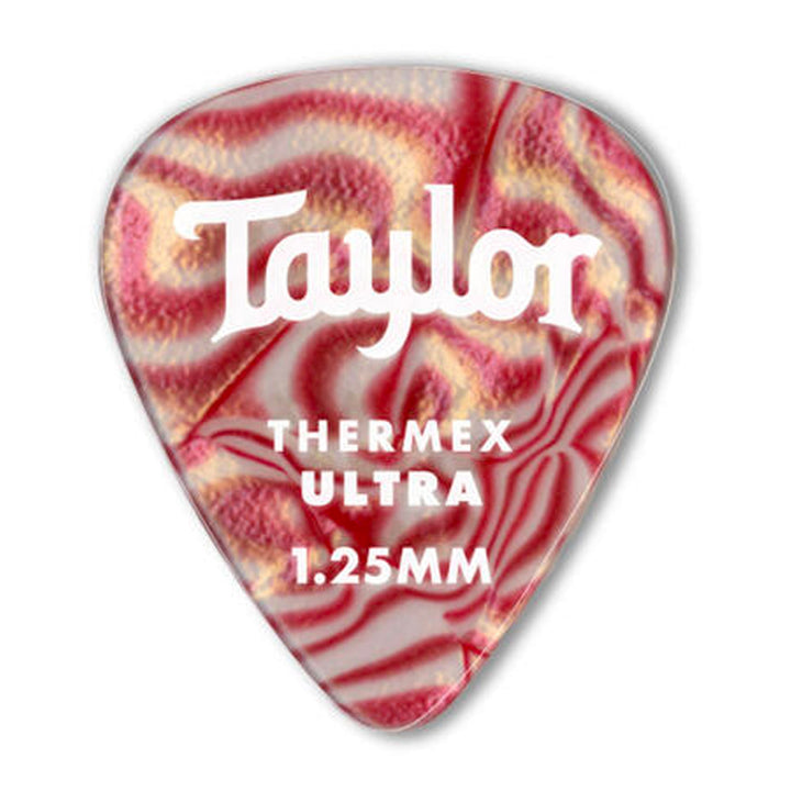 Taylor Premium 351 Thermex Picks Ruby Swirl 1.25mm 6-Pack