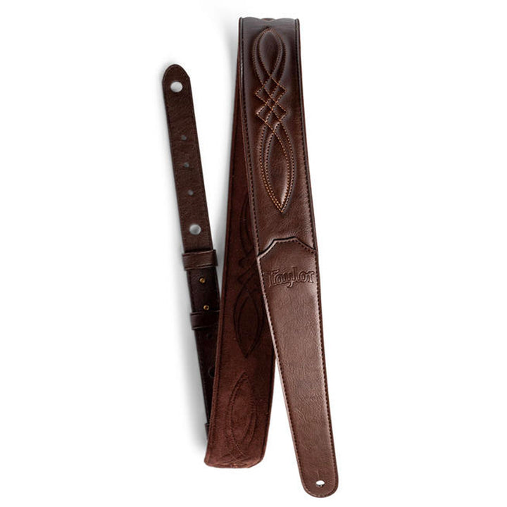 Taylor 2 Vegan Leather Guitar Strap Chocolate Brown