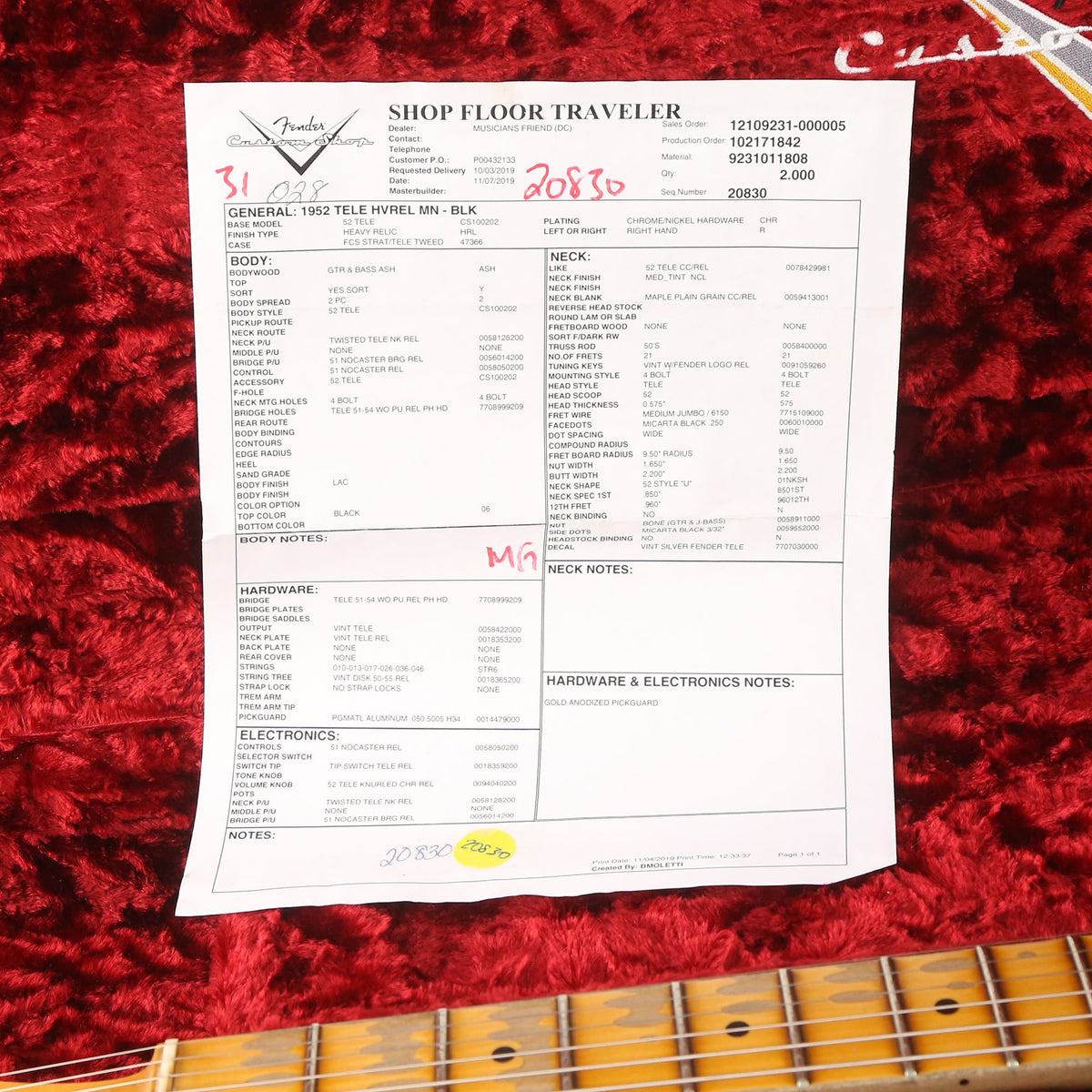 Fender Custom Shop 1952 Telecaster Heavy Relic Black 2019 — 11