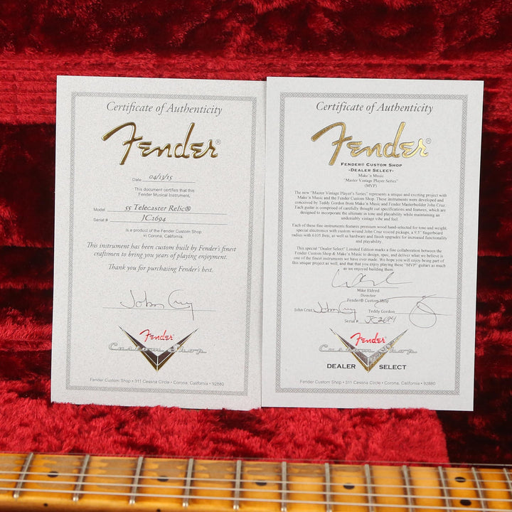 Fender Custom Shop 1955 Telecaster Relic Masterbuilt John Cruz MVP Series White Blonde 2015