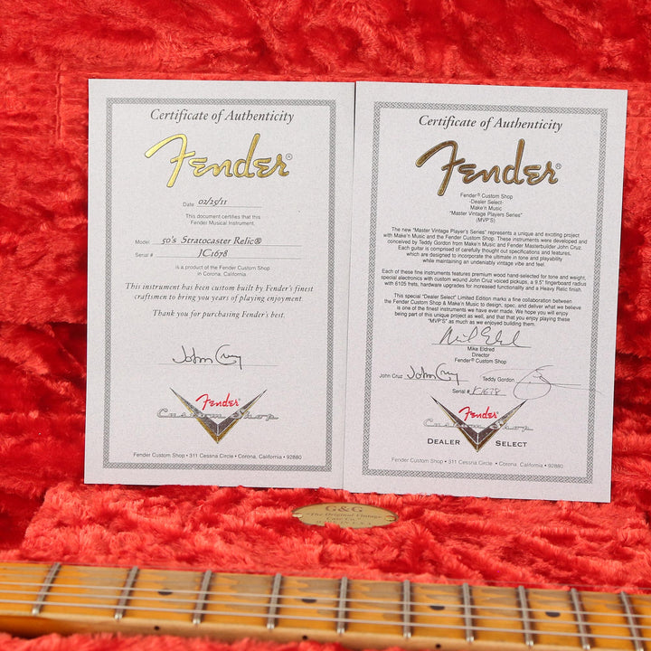 Fender Custom Shop 1950's Stratocaster Relic Masterbuilt John Cruz MVP Series Black 2011