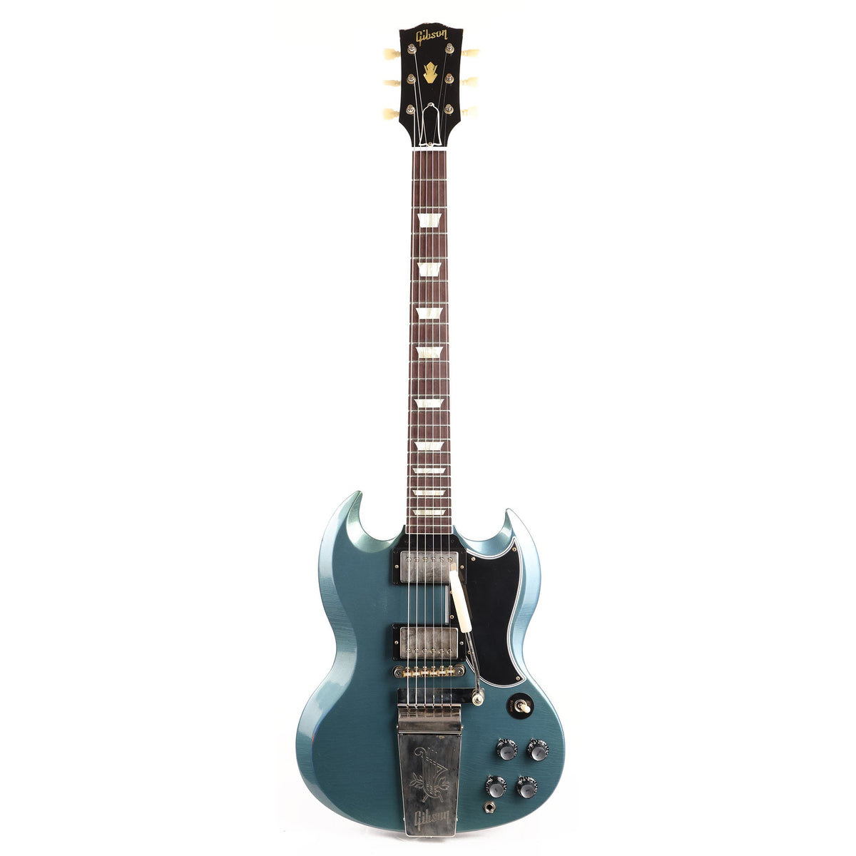 Gibson Custom Shop 1964 SG Standard Reissue Maestro Light Aged Antique Pelham Blue — 2