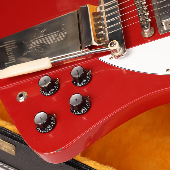 Gibson Custom Shop 1963 Firebird V with Maestro Vibrola Cardinal Red Light Aged