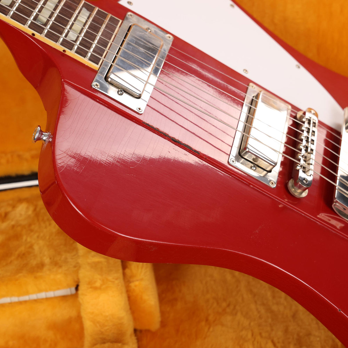 Gibson Custom Shop 1963 Firebird V with Maestro Vibrola Cardinal Red Light Aged — 8