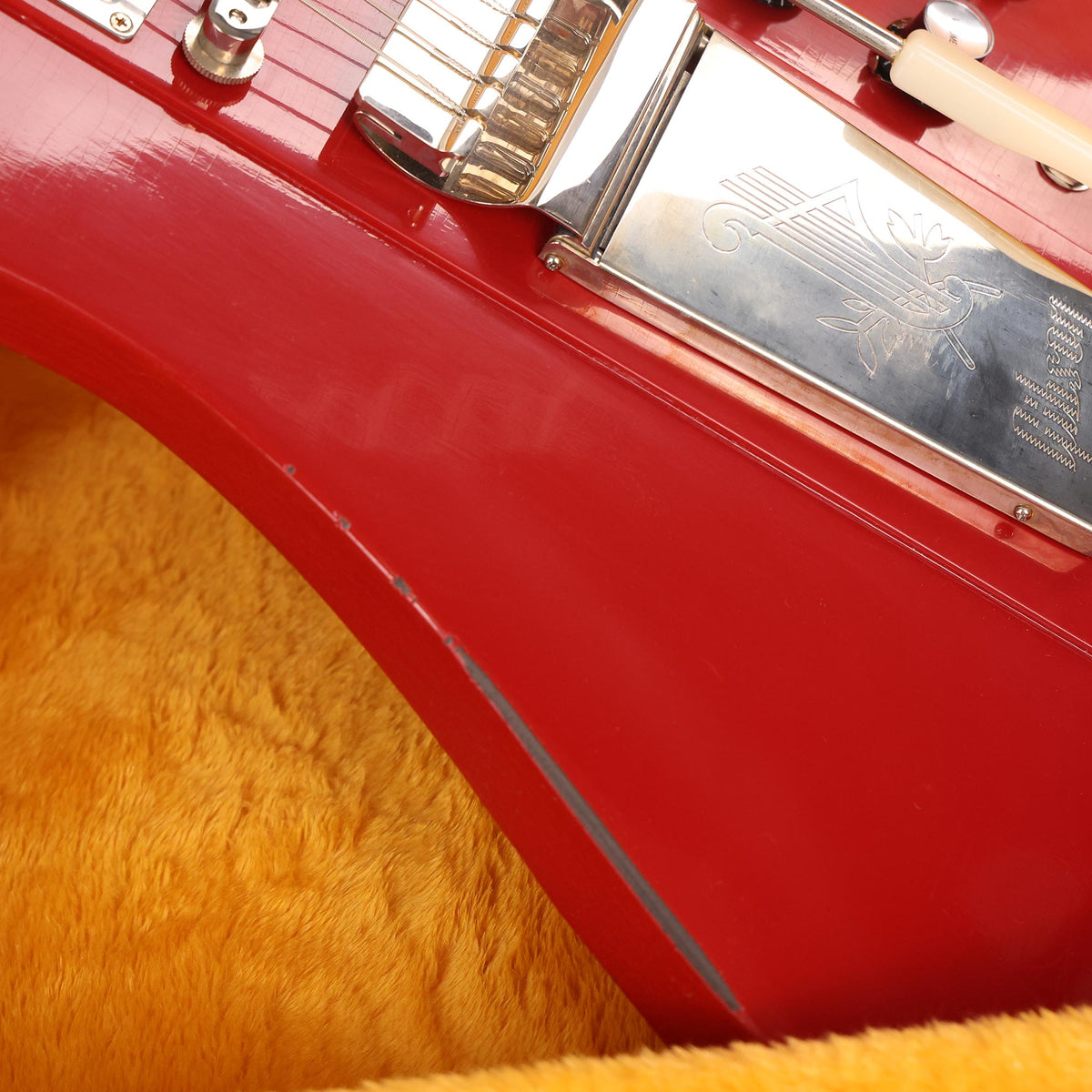 Gibson Custom Shop 1963 Firebird V with Maestro Vibrola Cardinal Red Light Aged — 9