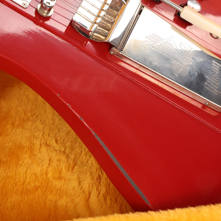 Gibson Custom Shop 1963 Firebird V with Maestro Vibrola Cardinal Red Light Aged