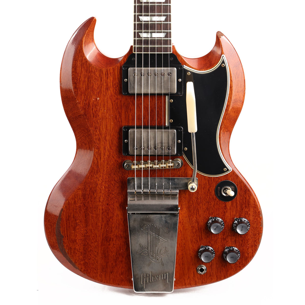 Gibson Custom Shop 1964 SG Standard Reissue Maestro Heavy Aged Faded Cherry 2022 — 1