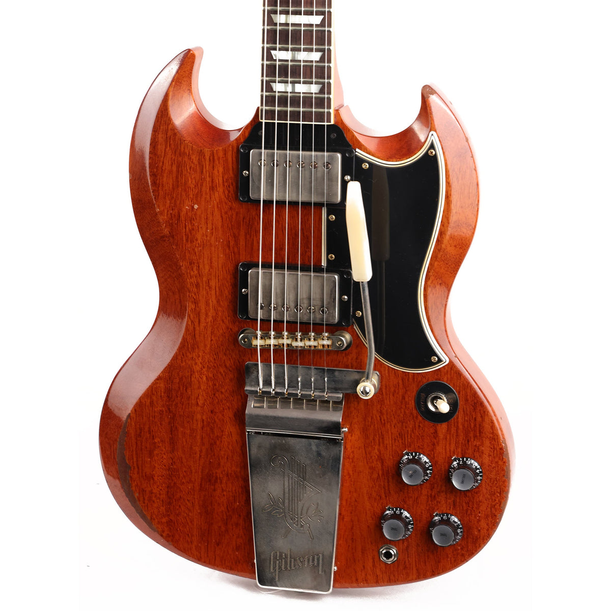 Gibson Custom Shop 1964 SG Standard Reissue Maestro Heavy Aged Faded Cherry 2022 — 7