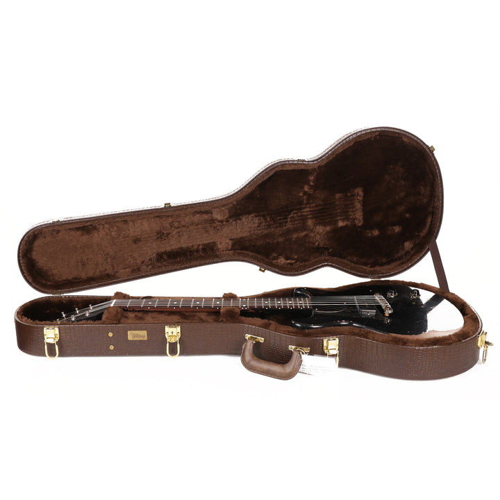 Gibson Custom Shop 1960 Les Paul Junior Double Cut Reissue Murphy Lab Ultra Heavy Aged Ebony 2023