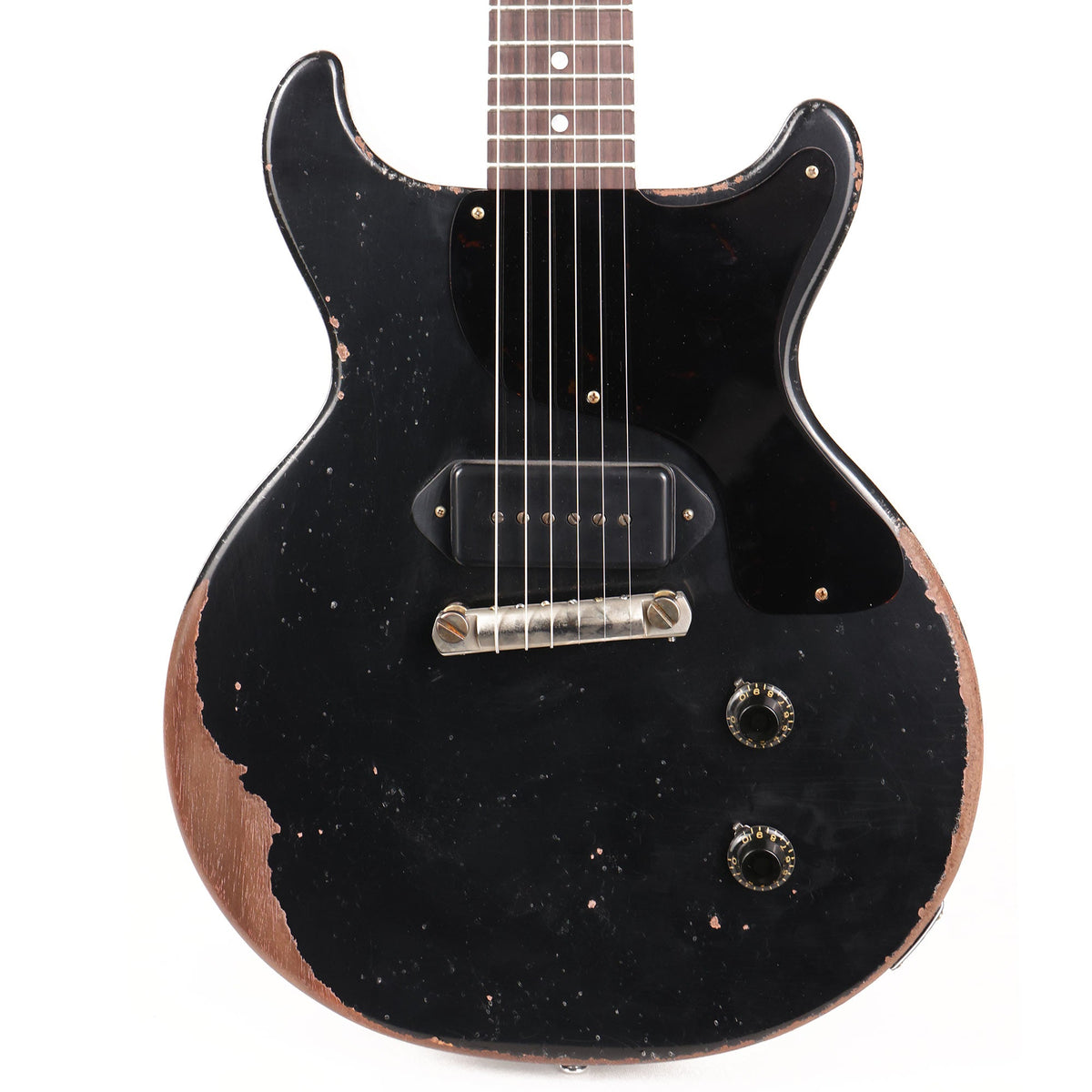 Gibson Custom Shop 1960 Les Paul Junior Double Cut Reissue Murphy Lab Ultra Heavy Aged Ebony 2023 — 1