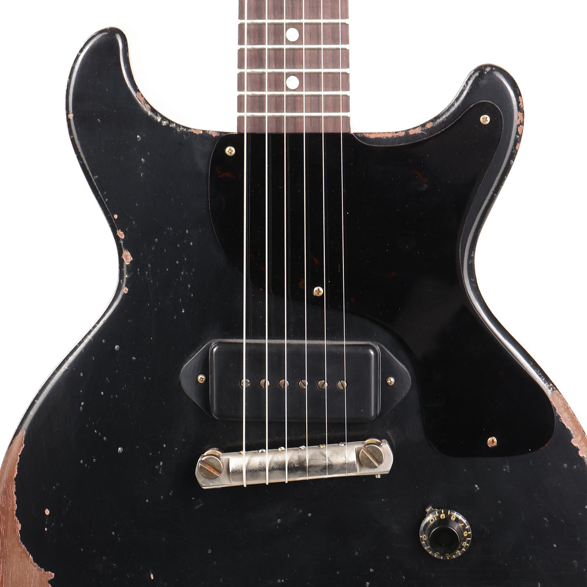 Gibson Custom Shop 1960 Les Paul Junior Double Cut Reissue Murphy Lab Ultra Heavy Aged Ebony 2023 — 6