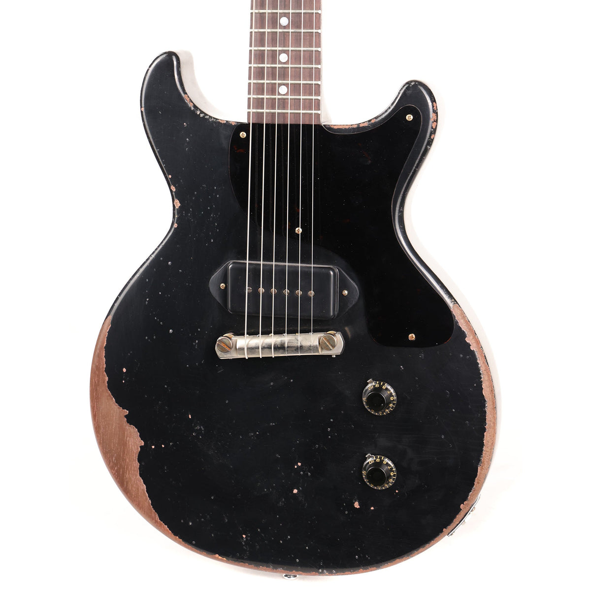 Gibson Custom Shop 1960 Les Paul Junior Double Cut Reissue Murphy Lab Ultra Heavy Aged Ebony 2023 — 7