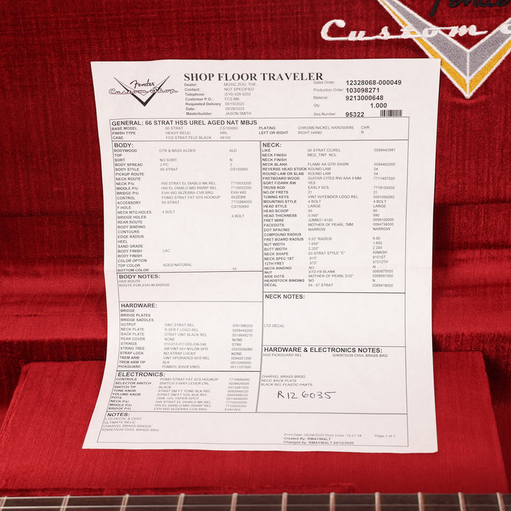 Fender Custom Shop 1966 Stratocaster HSS Ultimate Relic Masterbuilt Jason Smith Aged Natural