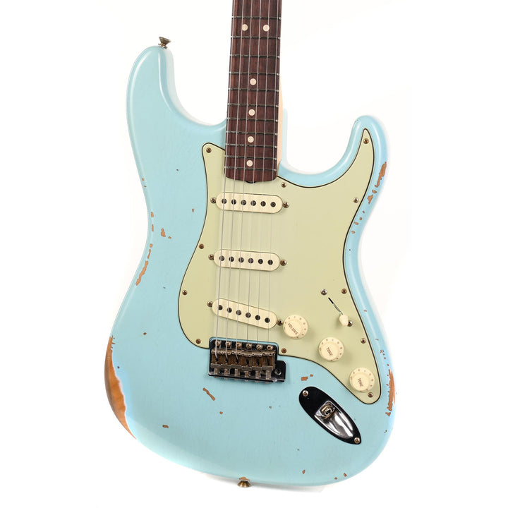 Fender Custom Shop Limited Edition 1963 Stratocaster Heavy Relic Faded Aged Daphne Blue