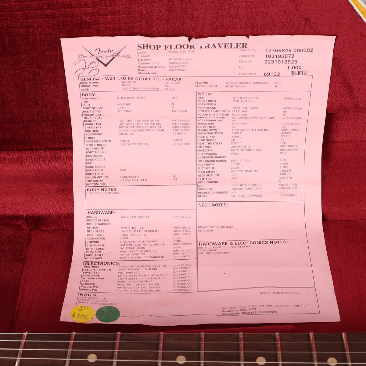 Fender Custom Shop Limited Edition 1959 Stratocaster Relic Faded Aged Candy Apple Red — 11