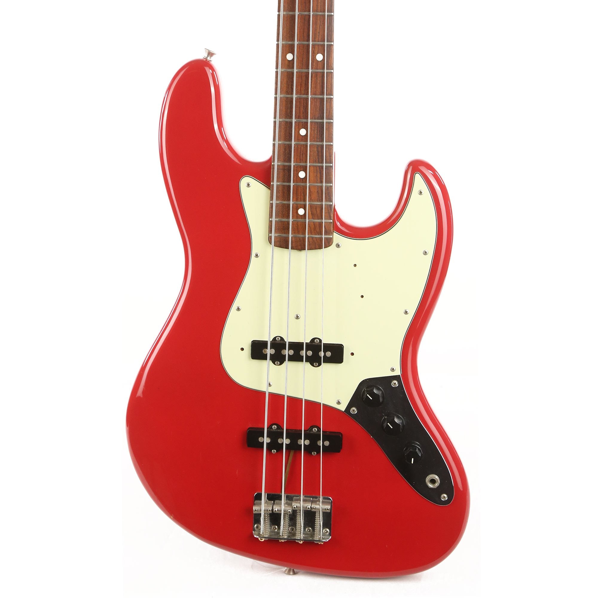 1993 Fender MIJ '62 Jazz Bass Fiesta Red | The Music Zoo