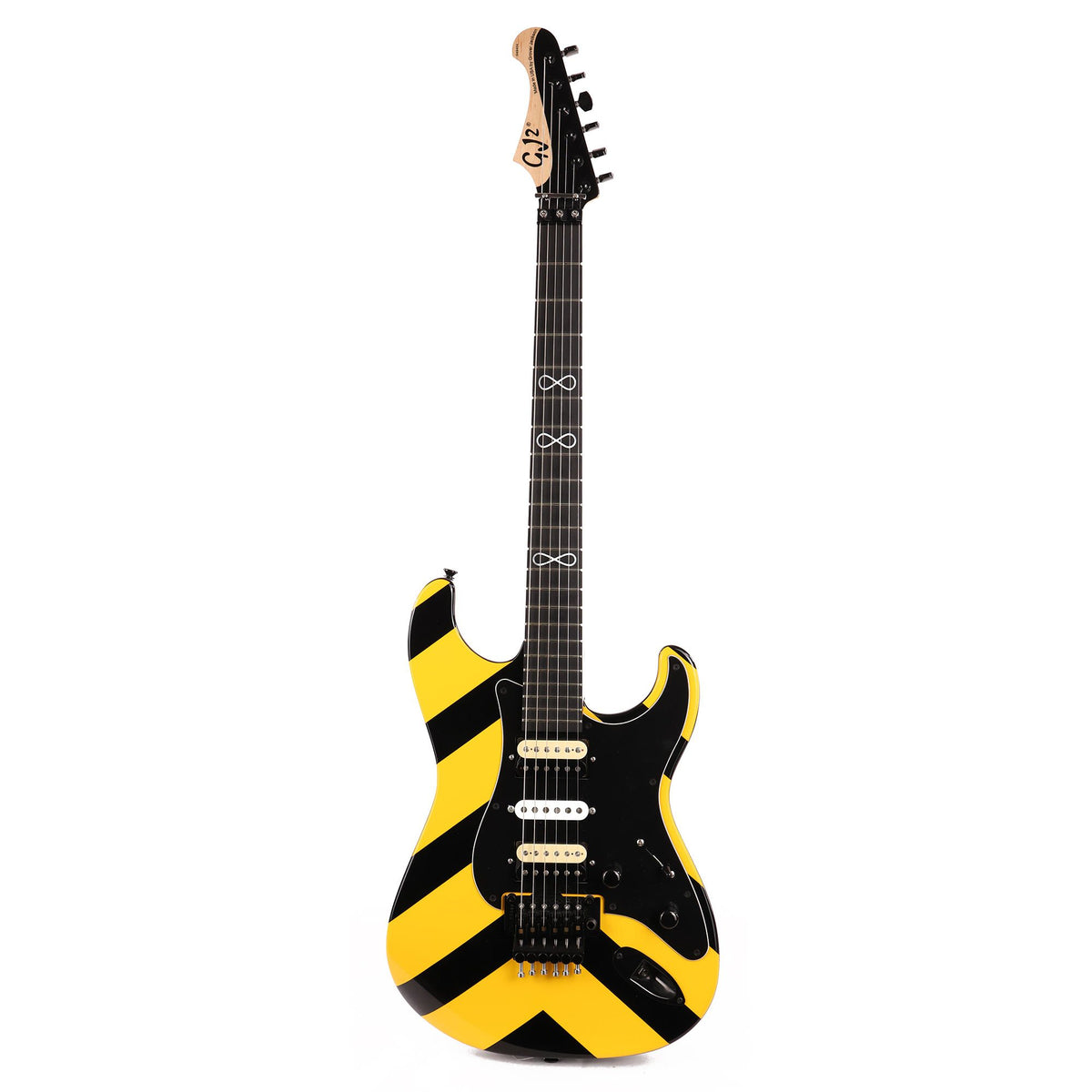 GJ2 Glendora Black and Yellow Graphic Guitar — 2