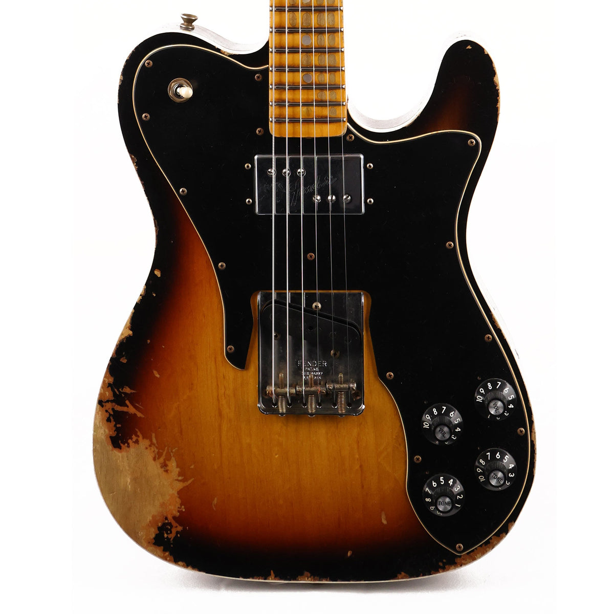 Fender Custom Shop Double Custom Telecaster Heavy Relic Faded Aged 3-Tone Sunburst — 1