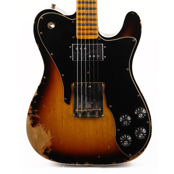 Fender Custom Shop Double Custom Telecaster Heavy Relic Faded Aged 3-Tone Sunburst