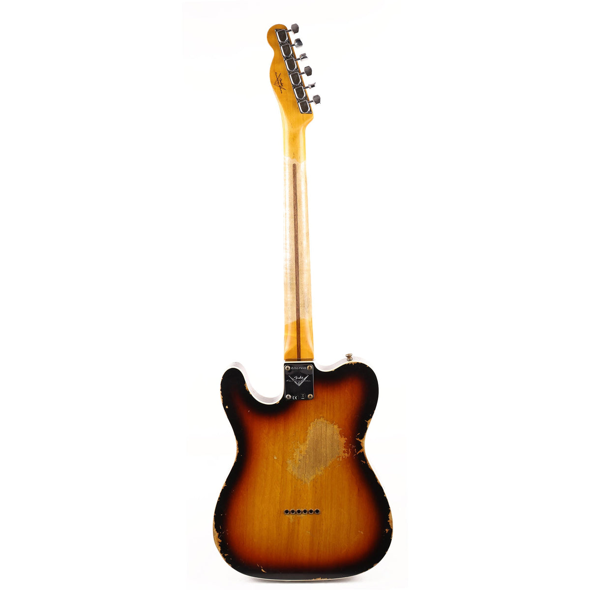 Fender Custom Shop Double Custom Telecaster Heavy Relic Faded Aged 3-Tone Sunburst — 3
