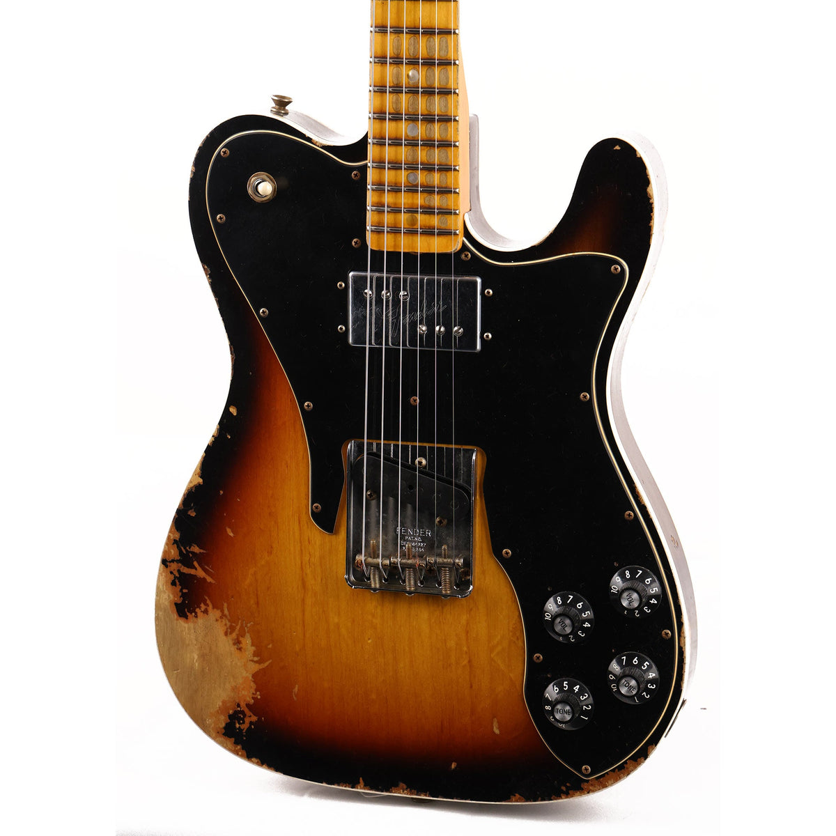 Fender Custom Shop Double Custom Telecaster Heavy Relic Faded Aged 3-Tone Sunburst — 6