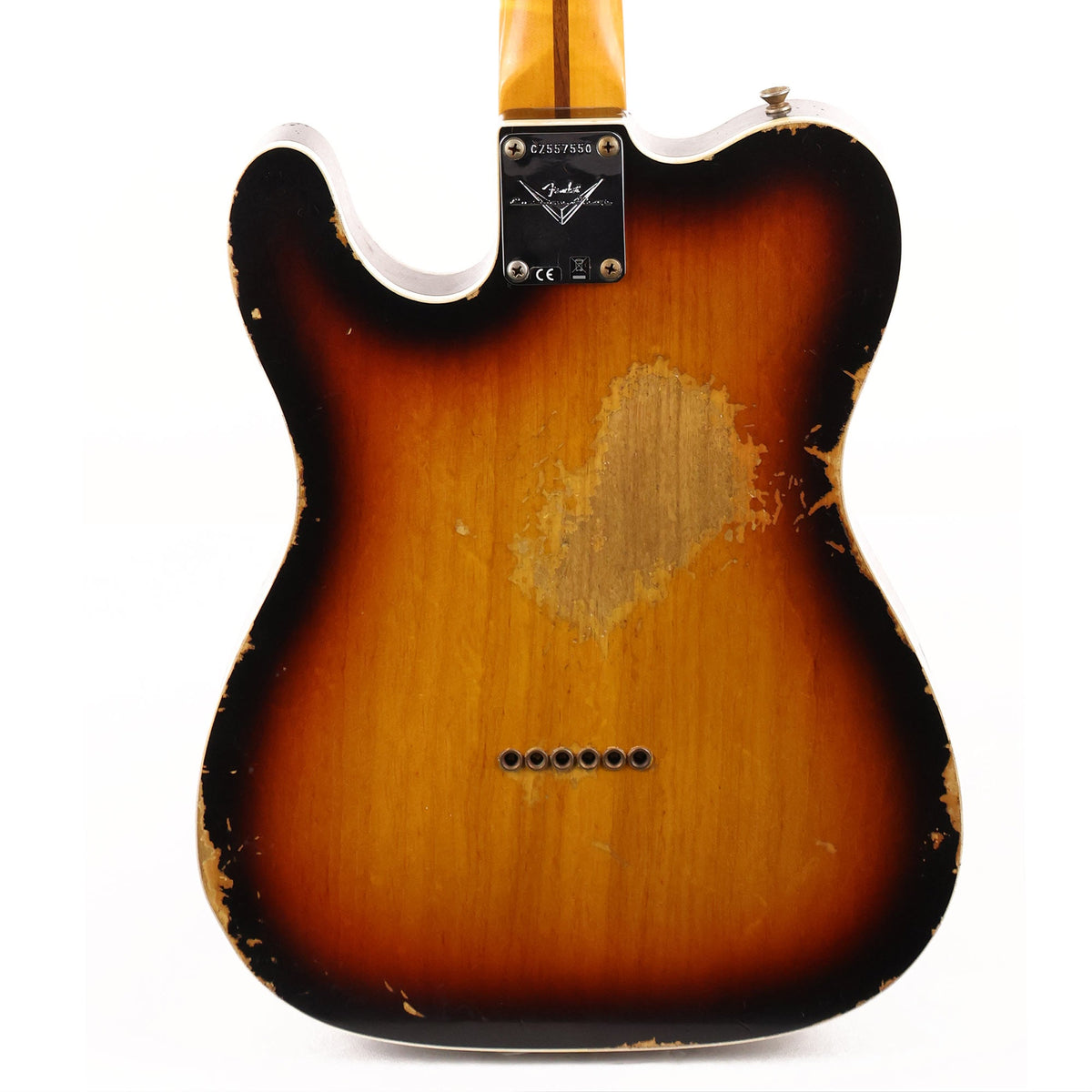 Fender Custom Shop Double Custom Telecaster Heavy Relic Faded Aged 3-Tone Sunburst — 7