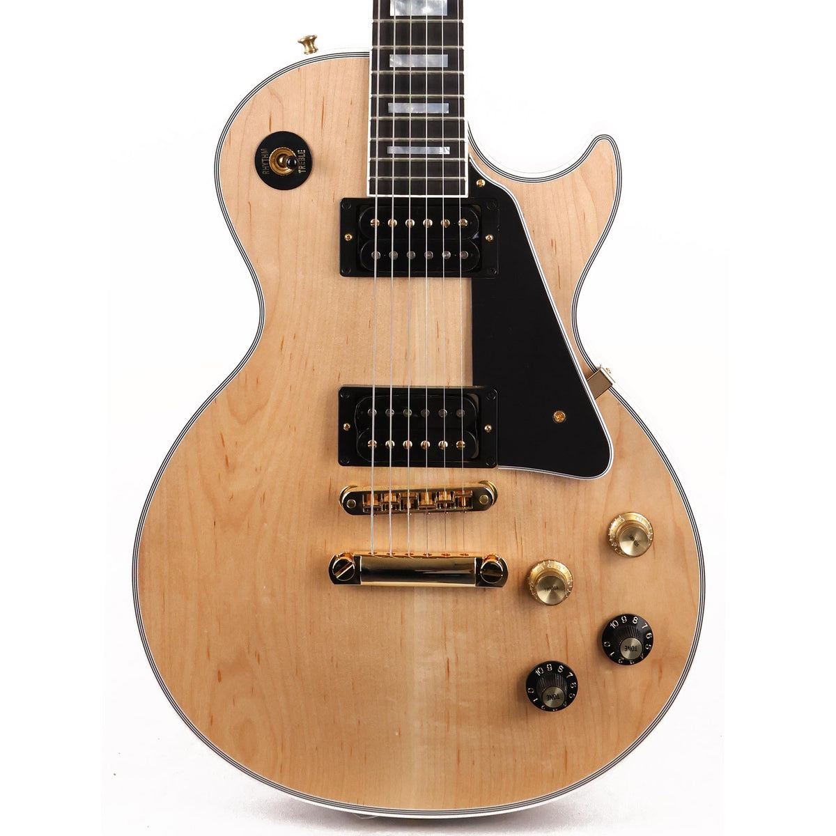 Gibson Custom Shop Les Paul Custom Natural Top Ebony Body Made 2 Measure — 1