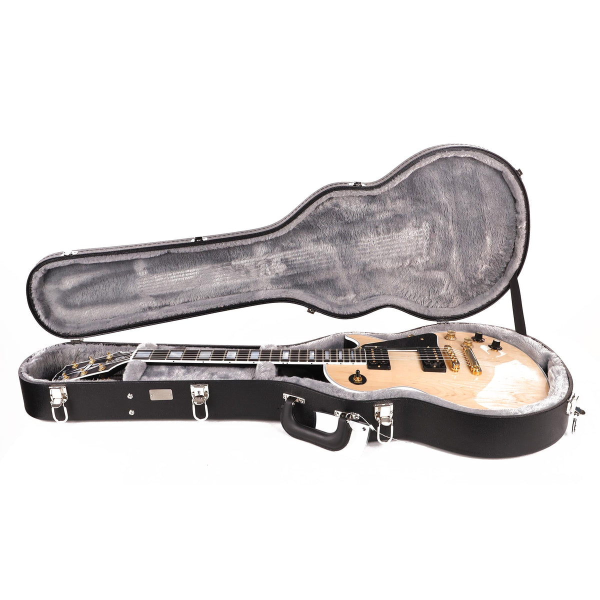 Gibson Custom Shop Les Paul Custom Natural Top Ebony Body Made 2 Measure — 8