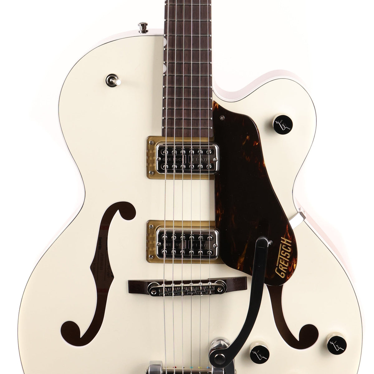 Gretsch G6118T PE Anniversary 2 Tone Vintage White Walnut Stain — 6