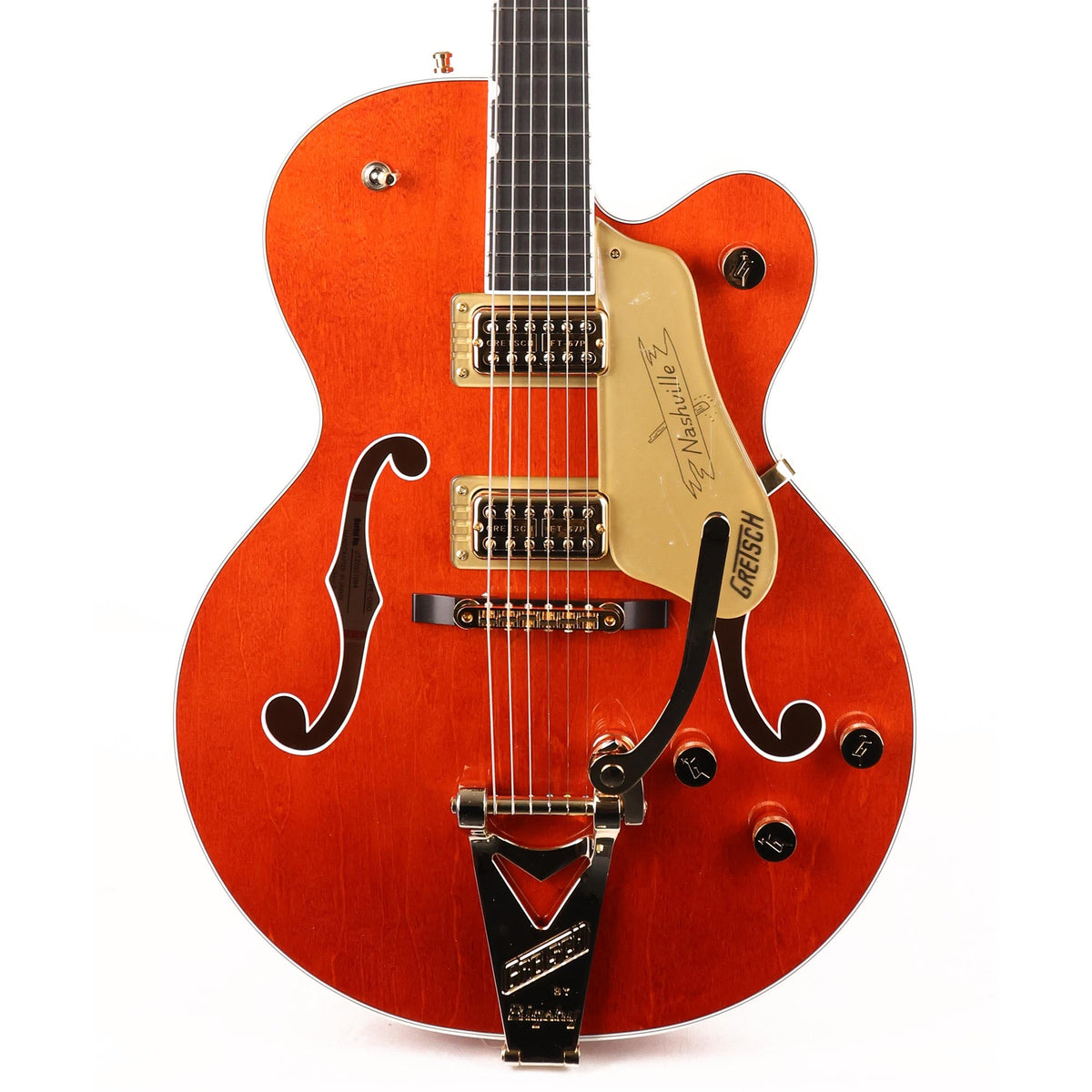 Gretsch G6120TG Players Edition Nashville Orange Stain — 1