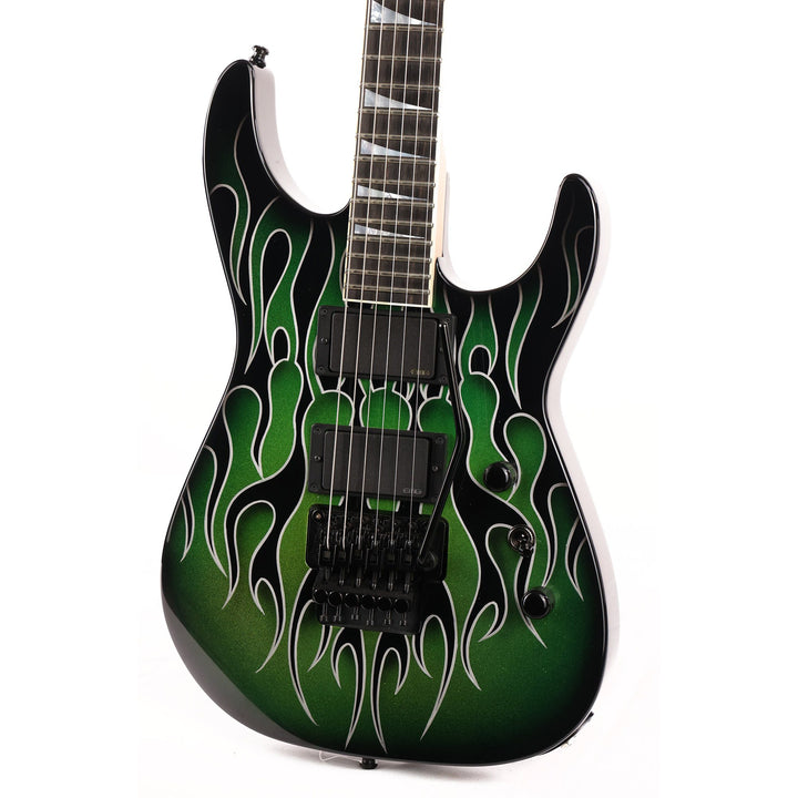 Jackson Custom Shop Dinky DK1 Metallic Green Ghost Flames 2019