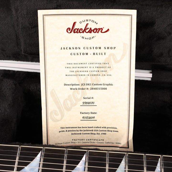Jackson Custom Shop Dinky DK1 Metallic Green Ghost Flames 2019