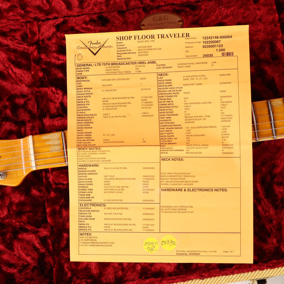 Fender Custom Shop 70th Anniversary Broadcaster Heavy Relic Aged Nocaster Blonde 2020 — 11