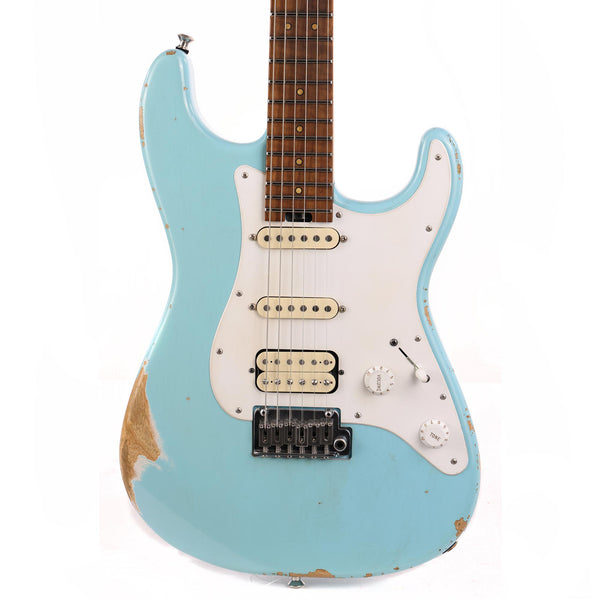Jackson Custom Shop Limited Edition Signature Misha Mansoor So-Cal HSS 2PT Heavy Relic Daphne Blue Used