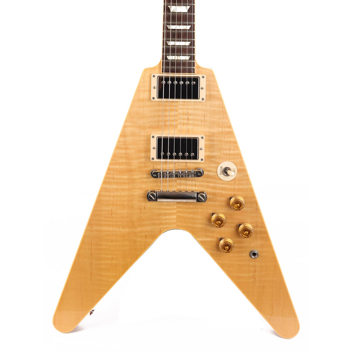 2013 Gibson Custom Shop Flying V Standard Flame Top Natural — 1