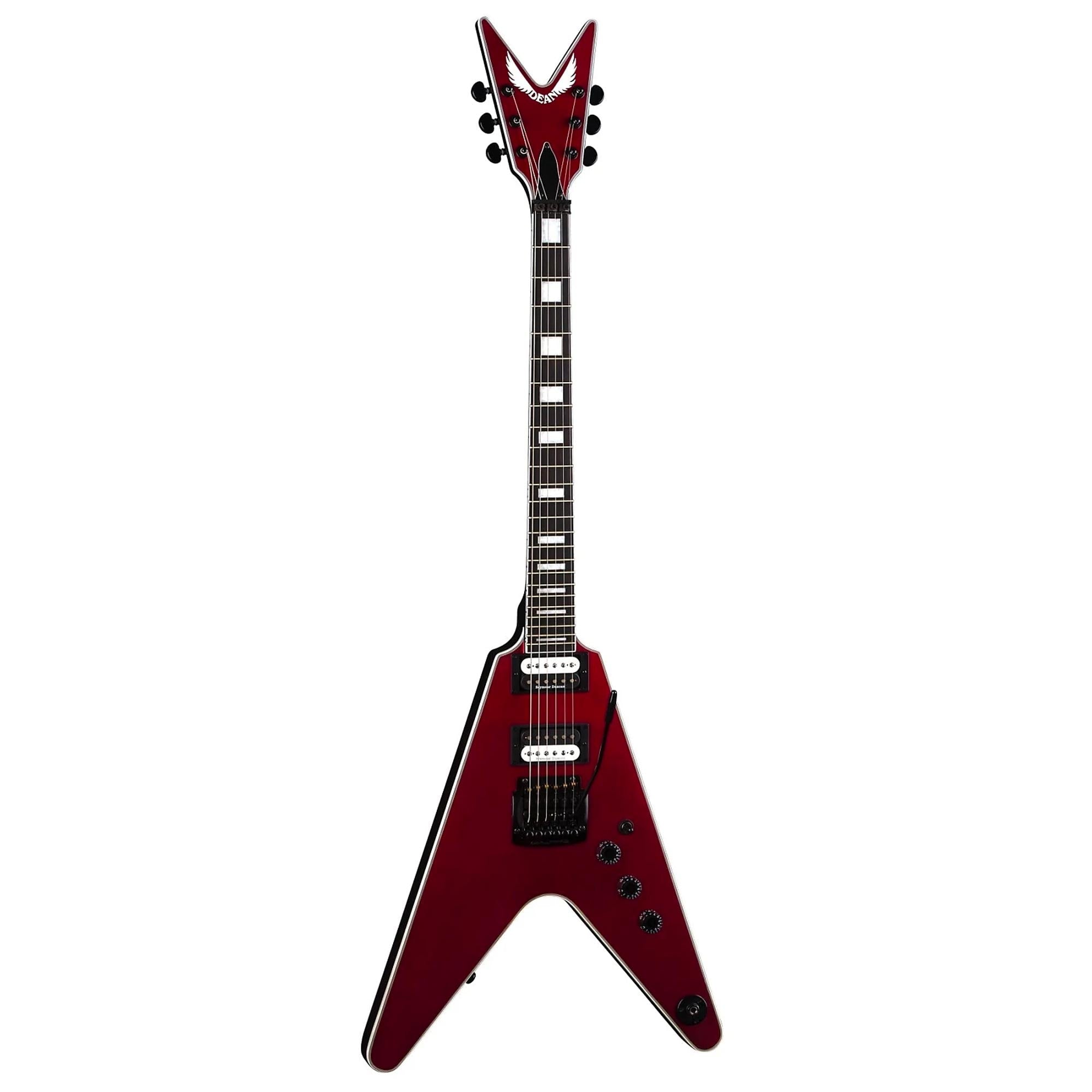 DEAN(ディーン) V SELECT 24 KAHLER 　レフティー 改造 Dean V Select 24 Kahler Metallic Red Satin | The Music Zoo