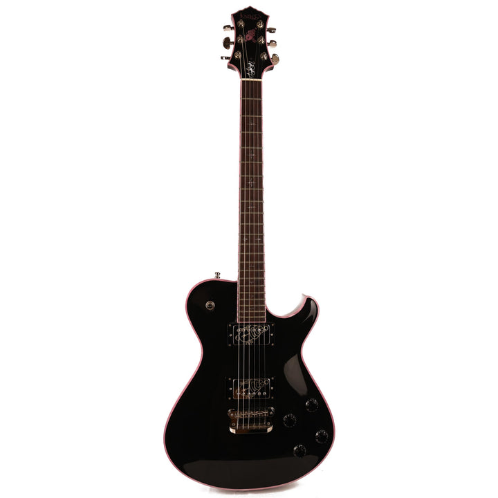 Knaggs Influence Series Steve Stevens Signature Black Gloss with Pink Binding