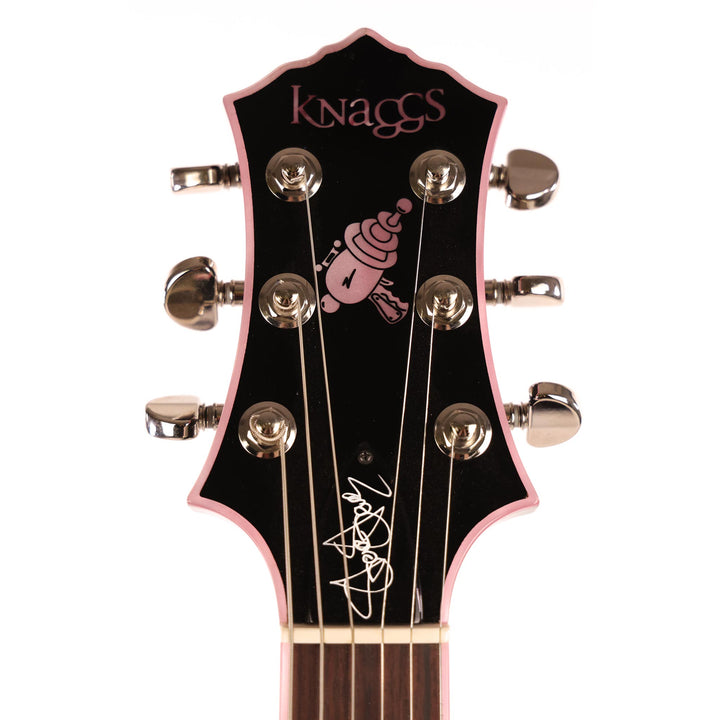 Knaggs Influence Series Steve Stevens Signature Black Gloss with Pink Binding