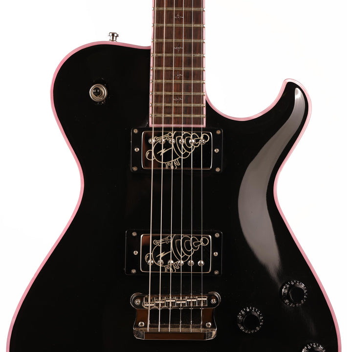Knaggs Influence Series Steve Stevens Signature Black Gloss with Pink Binding